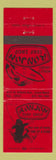Matchbook Cover - Ron Jon Surf Shop Cocoa Beach FL RED WEAR