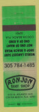 Matchbook Cover - Ron Jon Surf Shop Cocoa Beach FL GREEN WEAR