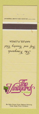 Matchbook Cover - The Vineyards Naples FL