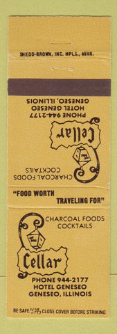 Matchbook Cover - Cellar Restaurant Geneseo IL WEAR