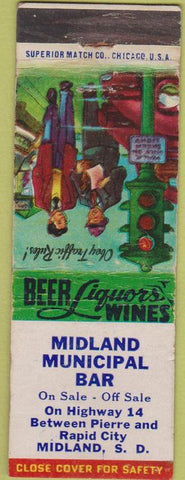 Matchbook Cover - Midland Municipal Bar Midland SD WEAR