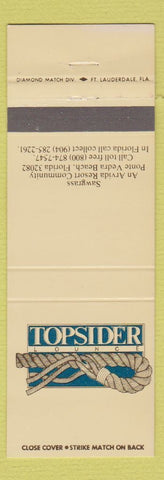 Matchbook Cover - Topsider Lounge Ponte Vedra Beach FL