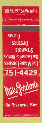 Matchbook Cover - Mike Gordon's Miami FL restaurant