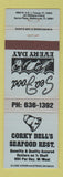 Matchbook Cover - Corky Bell's Seafood Restaurant Melbourne FL Cocoa