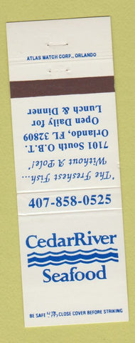 Matchbook Cover - Cedar River Seafood Orlando FL