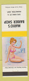 Matchbook Cover - Mario's Barber Shop Hamilton ON pinup