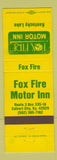 Matchbook Cover - Fox Fire Motor Inn Calvert City KY WEAR