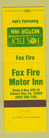 Matchbook Cover - Fox Fire Motor Inn Calvert City KY WEAR