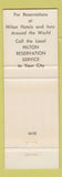 Matchbook Cover - Statler Hilton Hotel Boston MA