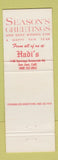 Matchbook Cover - Hadi's San Jose CA Christmas