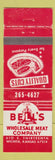 Matchbook Cover - Bell's Wholesale Meat Company Wichita KS WEAR