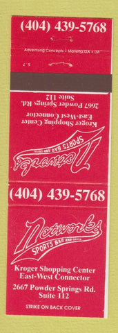Matchbook Cover - Networks Sports Bar Marietta GA