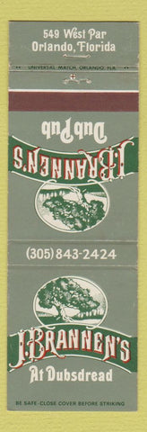 Matchbook Cover - J Brannen's Orlando FL