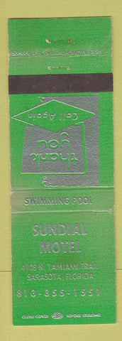 Matchbook Cover - Sundial Motel Sarasota FL GREEN WEAR
