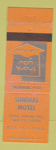 Matchbook Cover - Sundial Motel Sarasota FL ORANGE WEAR