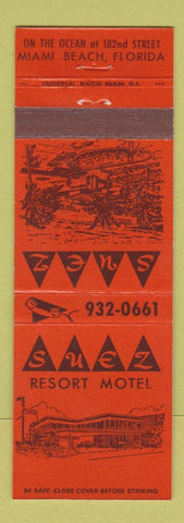 Matchbook Cover - Suez Resort Motel Miami Beach FL