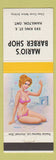 Matchbook Cover - Mario's Barber Shop Hamilton ON pinup