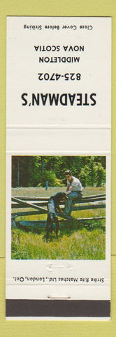 Matchbook Cover - Steadman's Middleton NS