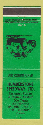 Matchbook Cover - Humberstone Speedway Port Colborne ON GREEN WEAR