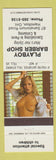 Matchbook Cover - Playboy Barber Shop Hamilton ON pinup