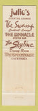 Matchbook Cover - Skyline Orlando FL International Airport
