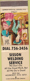 Matchbook Cover - Sisson Welding Service Moorcroft WY hillbilly