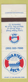 Matchbook Cover - Quarter Deck Seafood Restaurant Stamford CT
