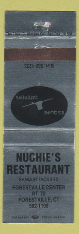 Matchbook Cover - Nuchie's Restaurant Forestville CT
