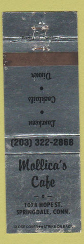 Matchbook Cover - Mollica's Cafe Springdale CT WEAR