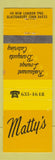 Matchbook Cover - Matty's Restaurant Glastonbury FL