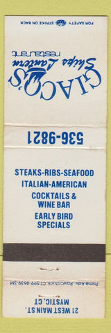 Matchbook Cover - Giaco's Ships Lantern Restaurant Mystic CT WEAR