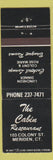 Matchbook Cover - The Cabin Restaurant Meriden CT