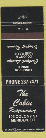 Matchbook Cover - The Cabin Restaurant Meriden CT