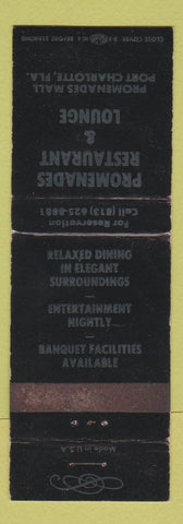 Matchbook Cover - Promenades Restaurant Port Charlotte FL WEAR