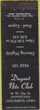 Matchbook Cover - Dugout Nite Club Columbus OH