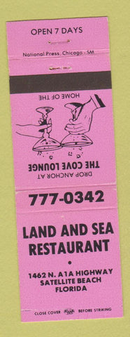 Matchbook Cover - Land and Sea Restaurant Satellite Beach FL