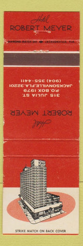 Matchbook Cover - Hotel Robert Meyer Jacksonville FL