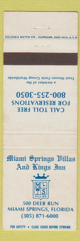 Matchbook Cover - Miami Springs Villas Kings Inn FL