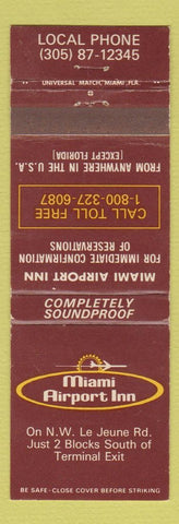 Matchbook Cover - Miami Airport Inn FL WEAR