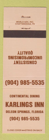 Matchbook Cover - Karlings Inn Deleon Springs FL