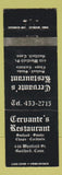 Matchbook Cover - Cervante's Restaurant Guildford CT WEAR