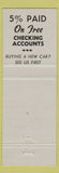 Matchbook Cover - Canadian Westinghouse Credit Union Hamilton ON