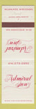 Matchbook Cover - Admiral Inn Milwaukee WI