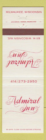Matchbook Cover - Admiral Inn Milwaukee WI