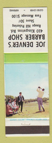 Matchbook Cover - Joe Denver's Barber Shop Toronto ON