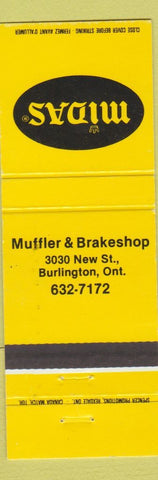 Matchbook Cover - Midas Mufflers Brakes Burlington ON