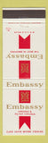 Matchbook Cover - Embassy Cigarettes