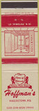 Matchbook Cover - Hoffman's Hagerstown MD