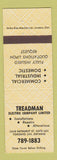 Matchbook Cover - Treadman Electric Company Toronto ON
