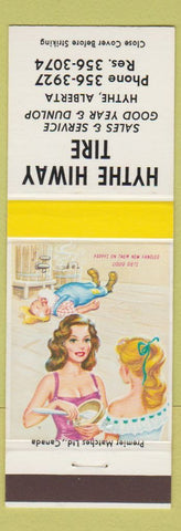 Matchbook Cover - Hythe Hiway Tire AB hillbilly
